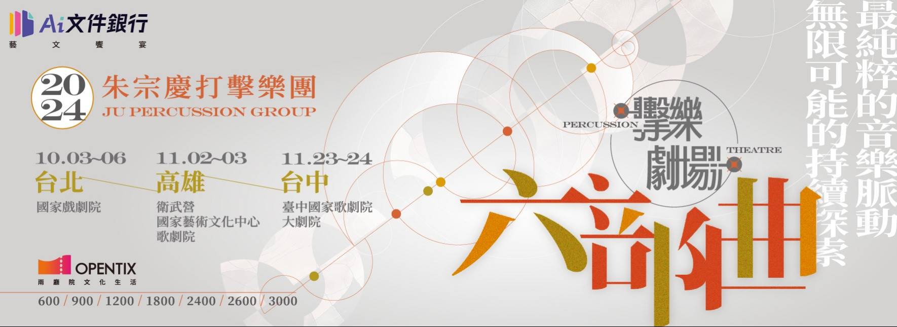 AI文件銀行藝文饗宴—2024朱宗慶打擊樂團擊樂劇場《六部曲》